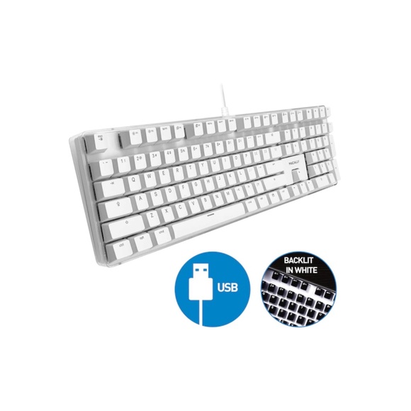 MACALLY BMKEY BACKLIT MECHANICAL USB WIRED KEYBOARD FOR MAC - Picture 2 of 3